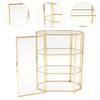 Glass Jewelry Box Organizer 3 Layer Cosmetic Storage Case Display for Rings