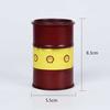 Iron Mini Oil Drum Model Chemistry Oil Drum Model Car Model Storage Box Desktop Decoration War Games Scene Model for Xmas Gifts
