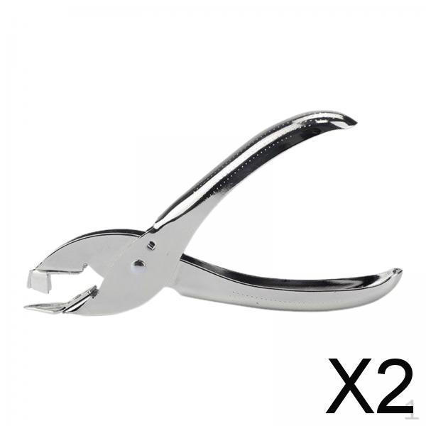 2x Staple Puller Remover Multifunctional Metal Handheld Ergonomic Grip Compact Home Office