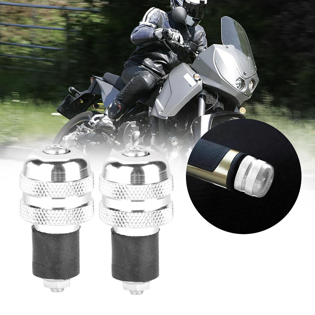 22MM Motorcycle Handle Grips Motorbike Handlebar Ends Accessory(Black)