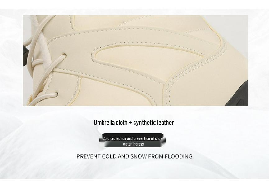 Men's and Women's Waterproof Non-Slip Outdoor Snow Boots with Thick Sole and Warm Velvet, Autumn/Winter Style