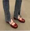 Design Pantofi Mary Jane cu Cataramă Pantofi cu Toc Gros Superficiali Goluri Elegante Pantofi Casual Pantofi de Birou Petrecere Dama Pantofi din Piele