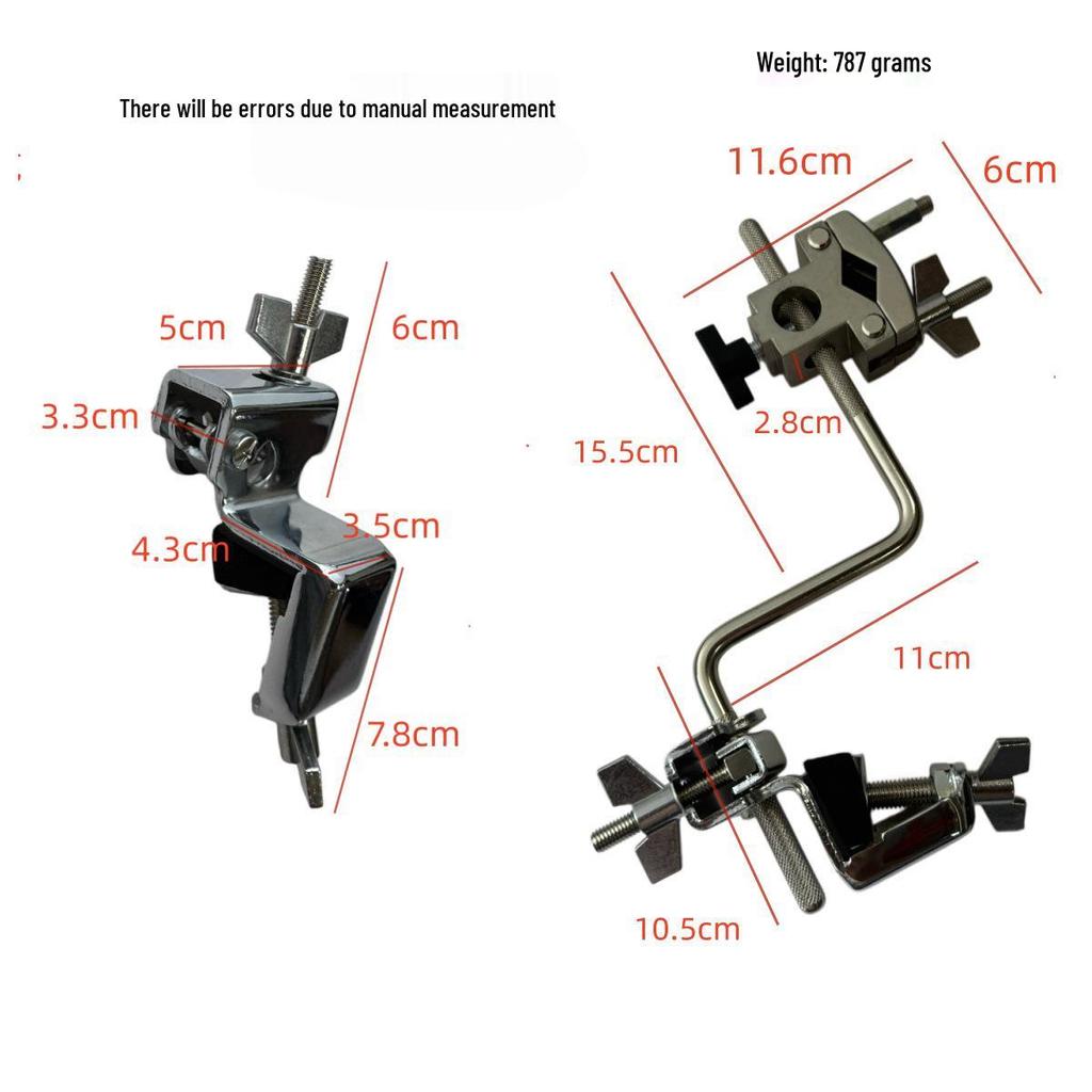 Kick Drum Rack Adapter with Cymbal Stand Extension Arm Clamp