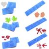 Reusable Silicone Mold for Fondant with Flower Leaf Patterns for Cake Lace Mat DIY Craft Decoration Tool