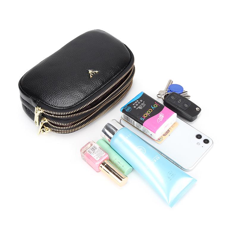 Women's Genuine Leather Crossbody Square Bag - Soft, Fashionable, Versatile, and High-Quality for Commuting