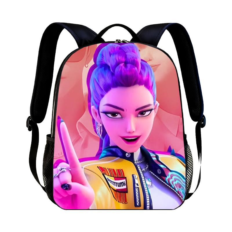 KPop Demon Hunters Cartoon Peripheral Backpack for Students Boys Girls Bags Teens Daily Backpack Travel Rucksacks Daily