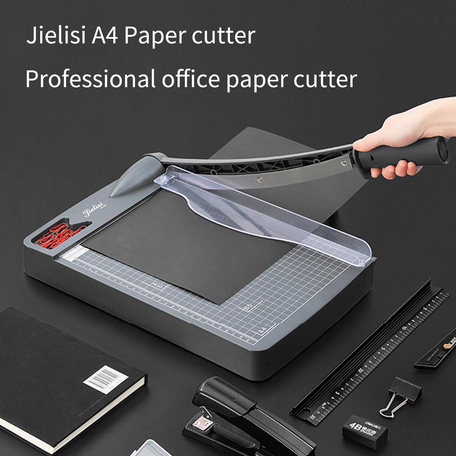 Painter Dark Gray Jielisi Mini Paper Trimmer Guillotine Cutter A4 Cut Length Desktop Paper Cutting Machine With Security Cutter Head For