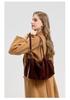 2026 Luxury Retro Suede Leather Tote Bag: High-End Frosted Cowhide Women's Shoulder Bag