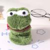 Funny Frog Plush Money Bag Furry Frog Earphone Bag Open Mouth Frog Coin Purse Wallet  Girls