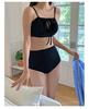 Korean Style Women's High-End Split Bikini: Solid Color, Backless, Perfect for Hot Springs & Vacations