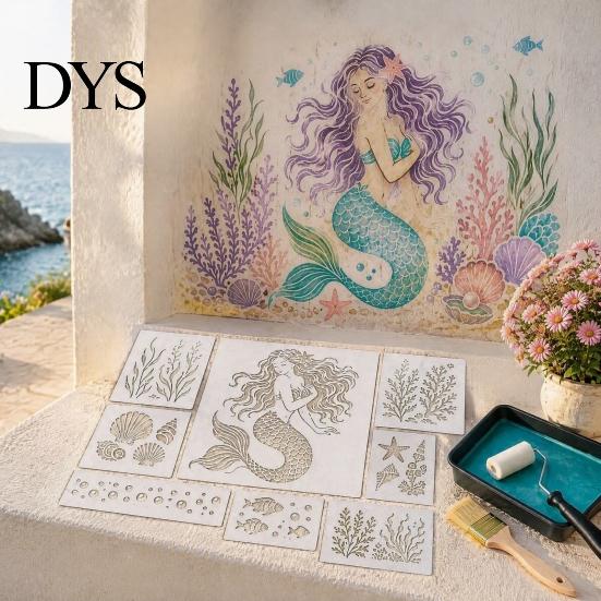 Schmetterlingsschablonen zum Malen Wiederverwendbare Gartenschablone, Tierblumen-Schablonen-Set, mit dekorativen Zäunen Kolibri Einhorn Rabe, Außenbereich