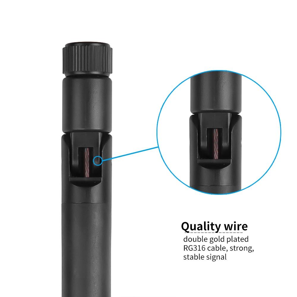 2 peças Antena WiFi Sem Fio 2,4 GHz 6dBi Conector Macho SMA Antena WiFi Para Roteador Placa de Rede Drone Câmera IP Cabo Pigtail