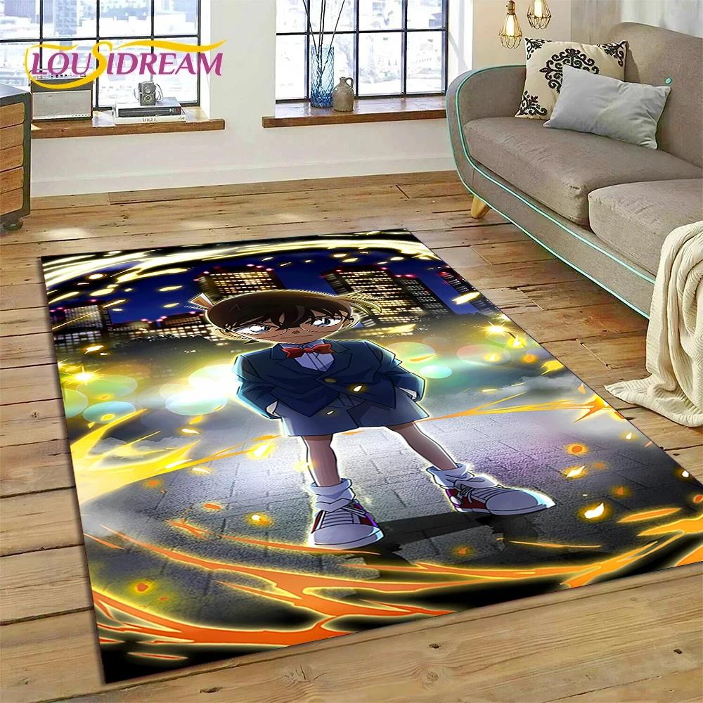 Anime Detective Conan Cartoon Rug Carpet for Living Room Bedroom Home Decor,Floor Mat Non-slip Decoration for Sofa Doormat Gift