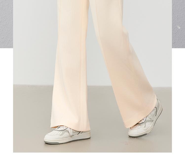 Same high waist slimming narrow version straight leg casual pants for women in the shopping mall, 2026 spring loose casual versatile pants