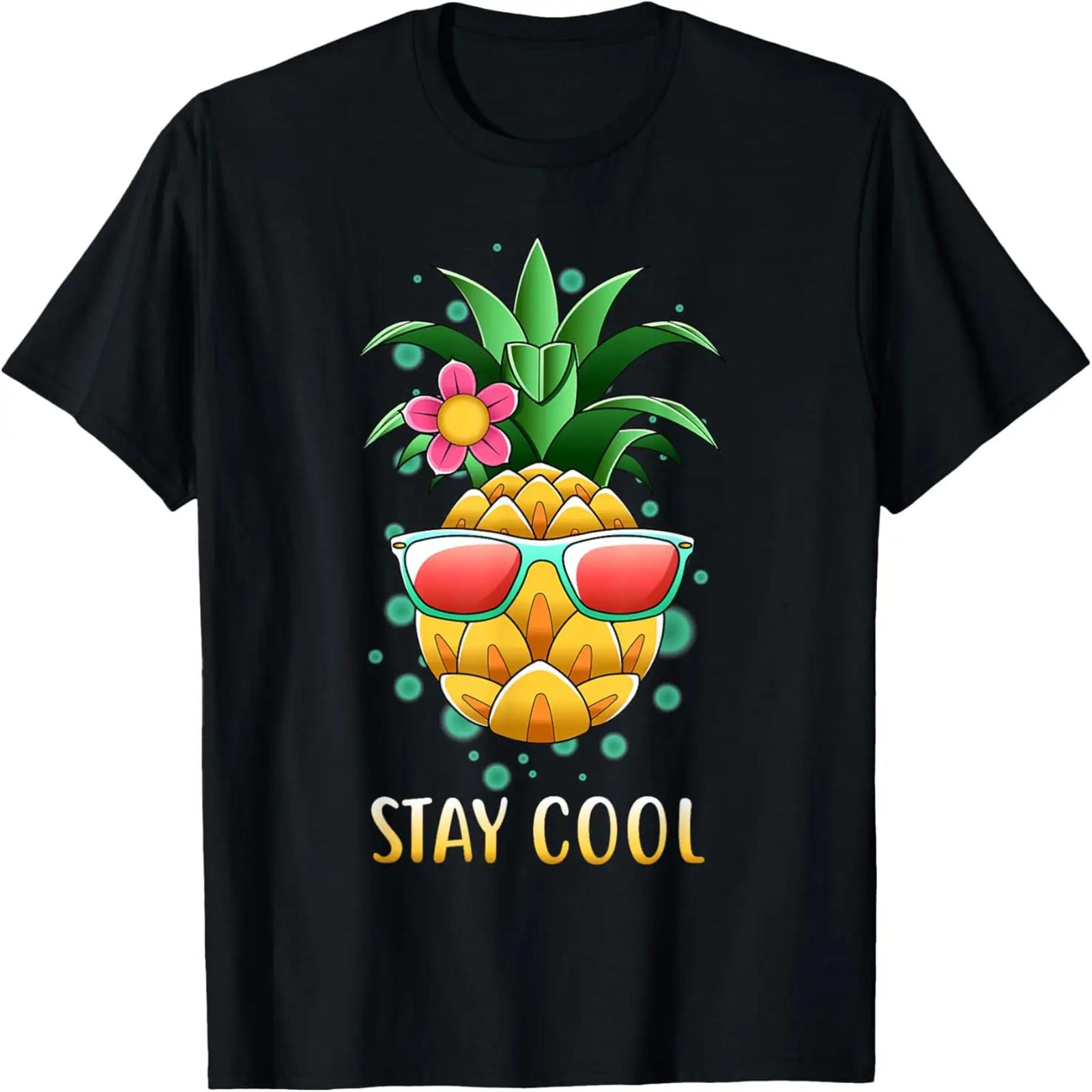 Pineapple Aloha Beaches Hawaii - Tropical Fruit Pineapple T-Shirt S