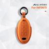 Interior Mouldings For Infiniti FX35 QX50 Q40 Q60 Q70 Q80 4 Button Alcantara Suede Car Key Case Shell Keychain Accessories