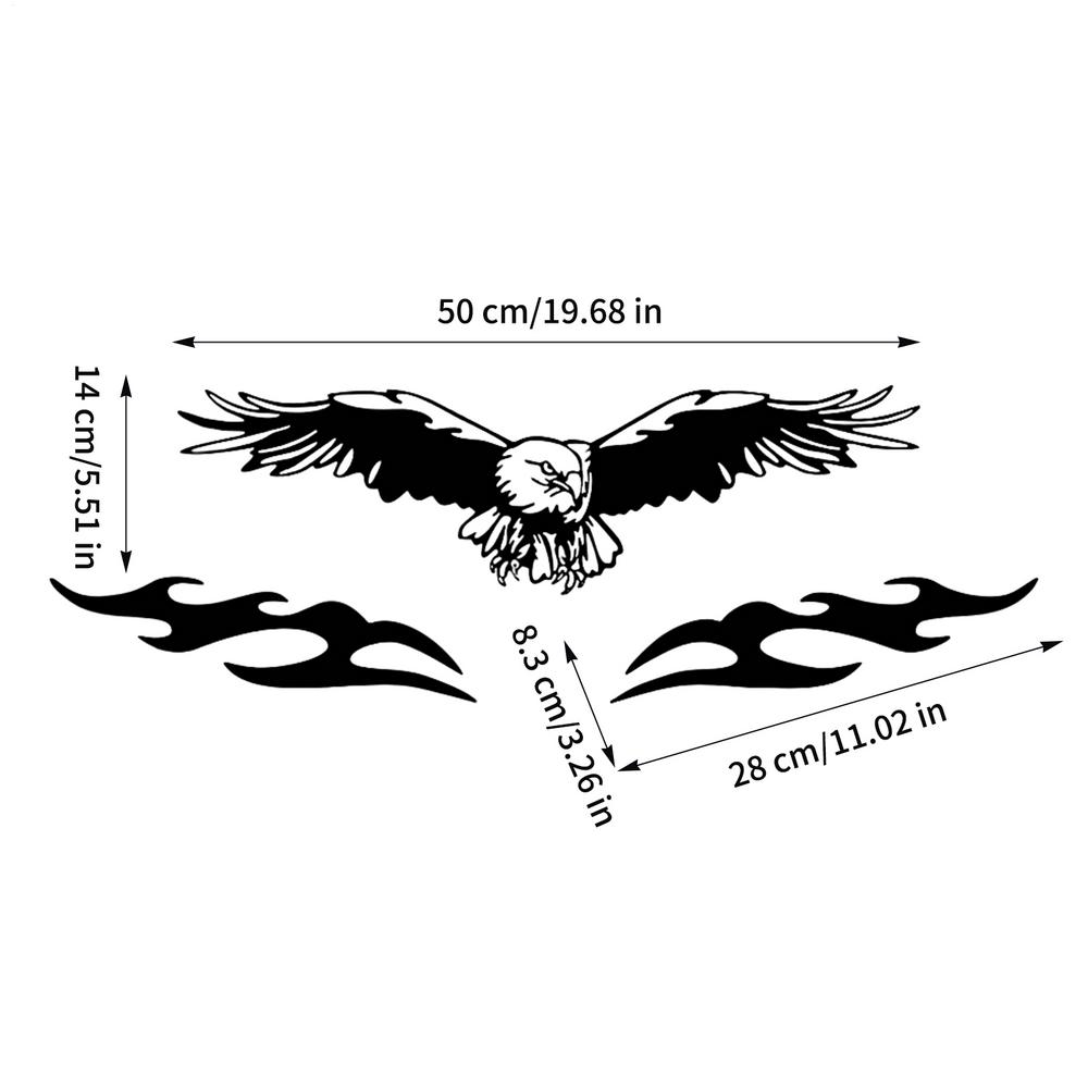 Eagle Spreading Wings Car Sticker UV-Resistant Eagle Adhesive Fashion Decor Waterproof Eagles Sticker For DIY Vehicles Auto
