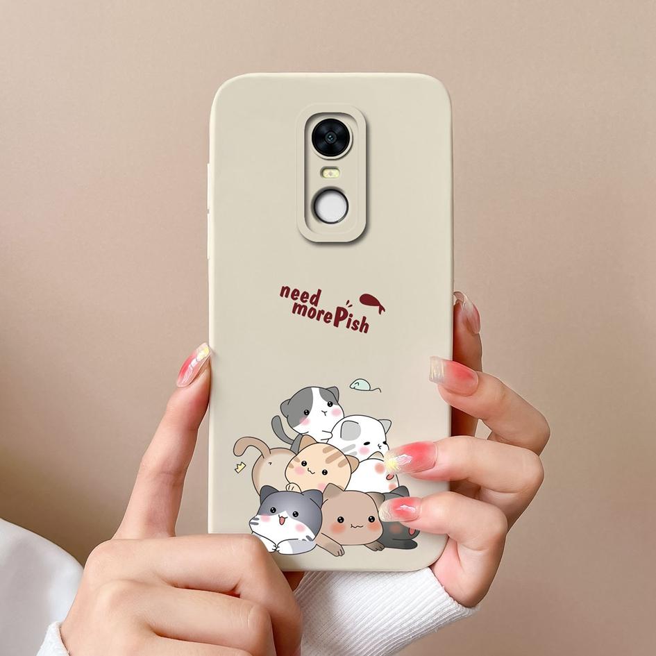 For Redmi Note 7S 9S 10S 7 8 9 10 9T 10T K80 Pro Max Plus Phone Casing Lovely Kitten Owl Pattern Square Liquid Silicone Protection Case For Redmi Capa
