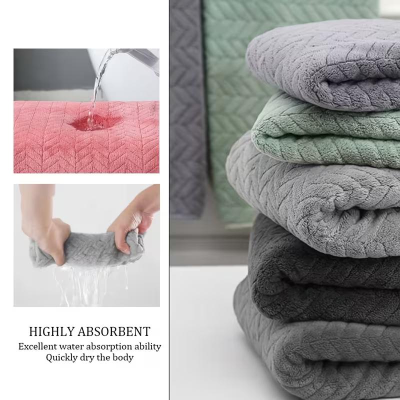 Wheat Ear Bath Towels, Soft, Quick-Drying Towel, Durable, Unscented Coral Fleece Bath Towels Suitable for Spa, Gym, and Home Use.