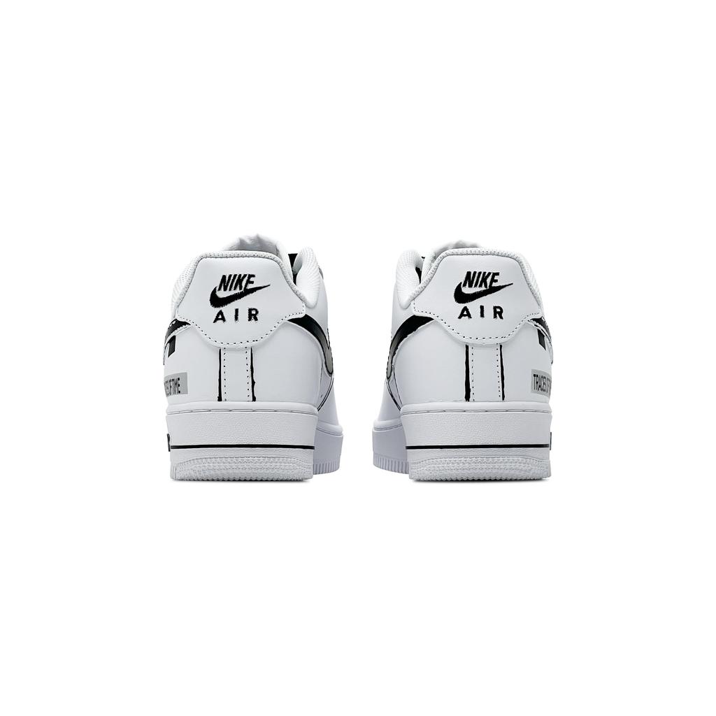 Nike Air Force 1 Leather Abrasion Resistant Low top Skateboard Shoes Men's Black White CW2288-111(Team260-QD)
