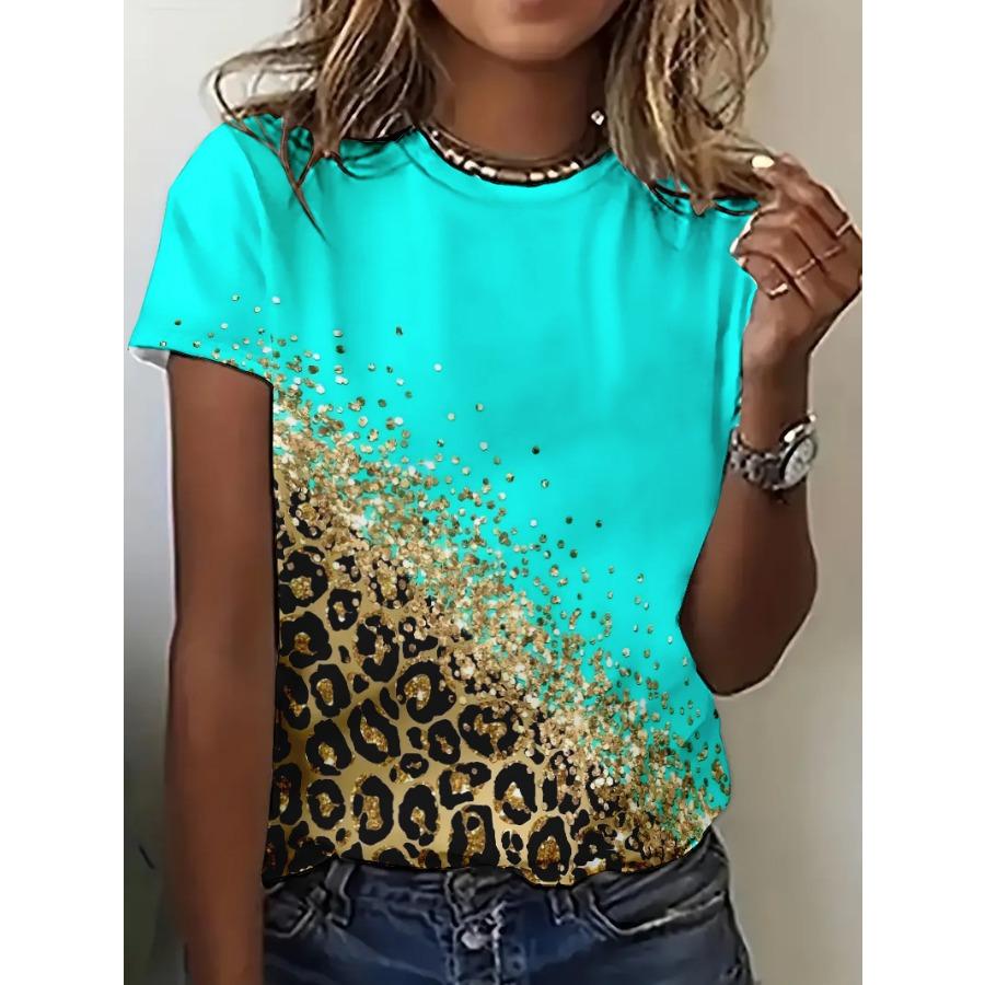 Animal Series 3D Digital Printed Tees Tops Women's Short Sleeved T-shirt Vintage Men's T-shirt