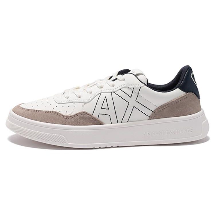 Armani Exchange Ss23 Lace-Up Fashion Sneakers Men Sneakers Off-White XUX148XV601S030