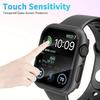Glass+Matte Watch Cover for Apple Watch Case 45 41 44 40mm 42mm 38mm Bumper+Screen Protector for Iwatch SE 9 8 7 6 5 4 3 2 Cover