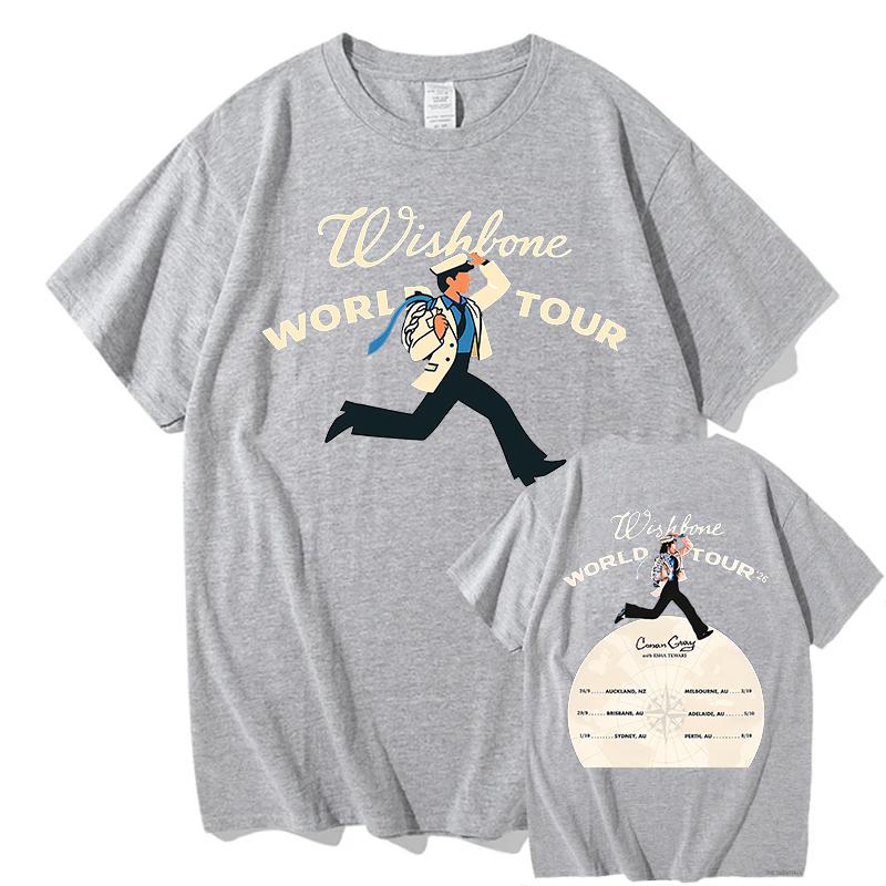 Conan Gray Wishbone World Tour 26 Tshirts Unisex Women Summer Cotton Clothing Casual Fashion Round Neck Short Sleeved Tee