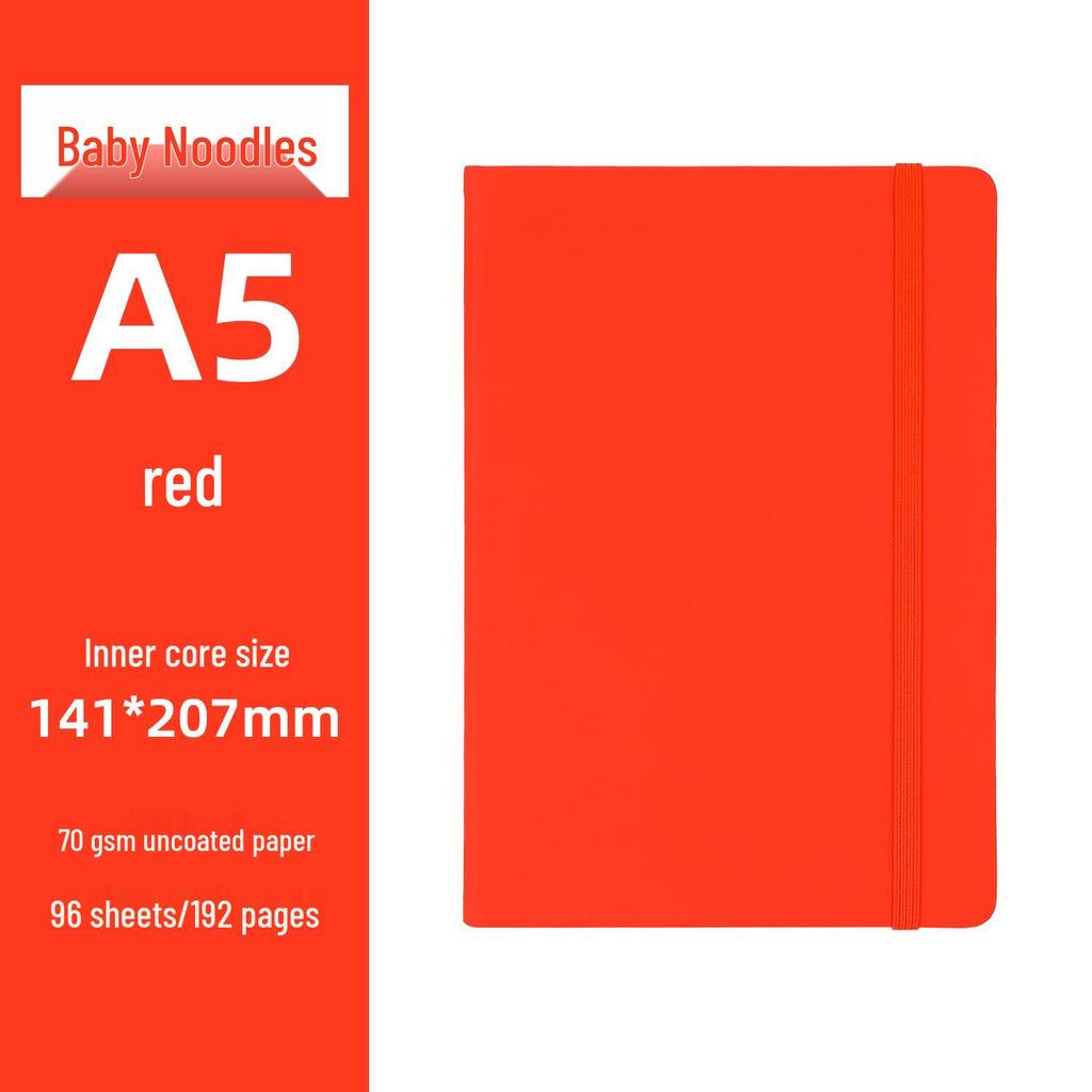 A5 Custom Logo Business Office Notebook with Strap - Simple Diary Book