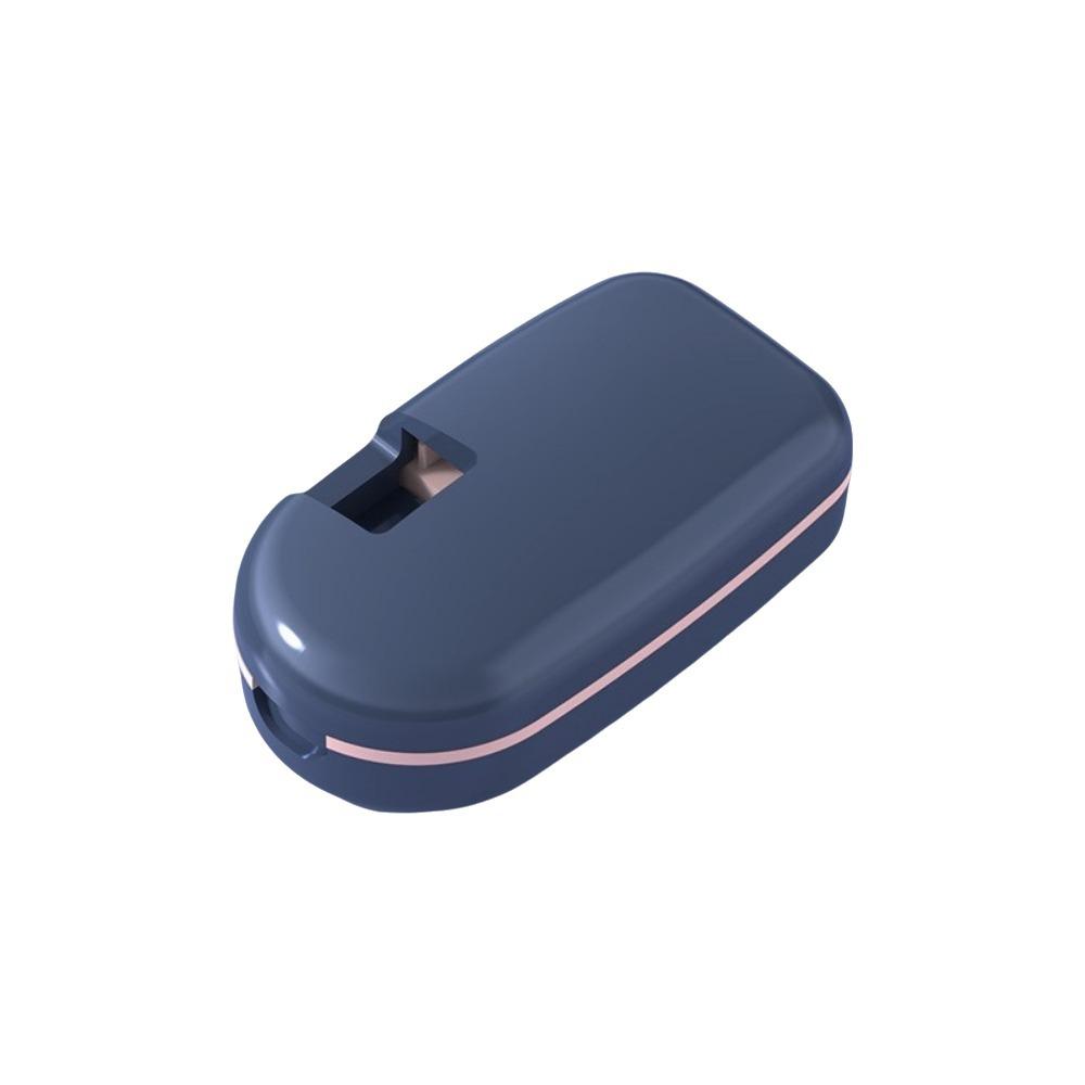

Practical Plastic 2 in 1 Pill Cutter Sealed Dust-proof Medicine Cutter Waterproof Drug Tablet Organizer Office синий