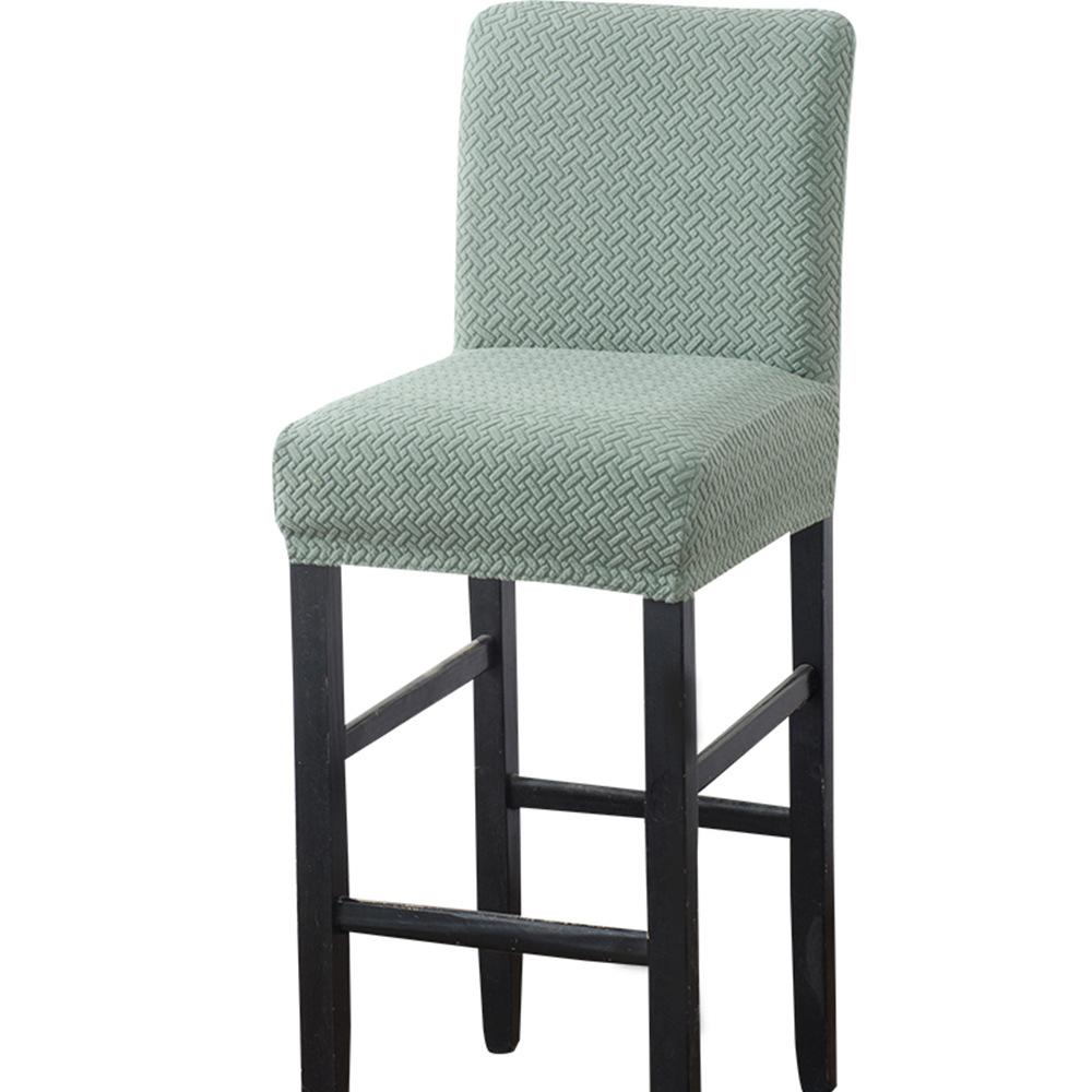 T-shaped jacquard low back chair cover solid color high stool cover bar dining table decoration dustproof and stain-proof chair cover