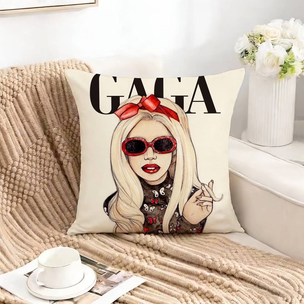 LLADY GGAGA MAYHEMes Pillow Case Square DoubleSided Sofa Cushion Cover Bedroom Bedside Pillow