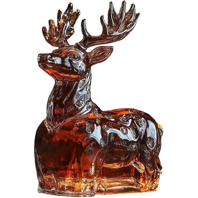 Funny Animal Whiskey Bottle,Engraved Wolf Owl Shaped Whiskey Glasses,Wine Glass Bottle, Unique Wine Decanter Gifts for Men Dad,Husband,Home Bar