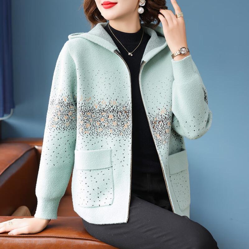 

Qianlian Women s Fashion Hooded Knit Cardigan Jacket 3XL
