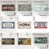 Tin Sign  Vintage Durable Metal Plaque Wall Decor Home Office Bar Man Cave Game Room Powder Room Toilet European City Birth