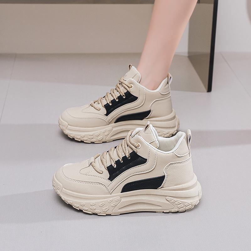 Ins Korean Version of the New High-top Dad Shoes for Women 2025 Autumn Student Sports Running Shoes Casual Shoes Heightened Q030