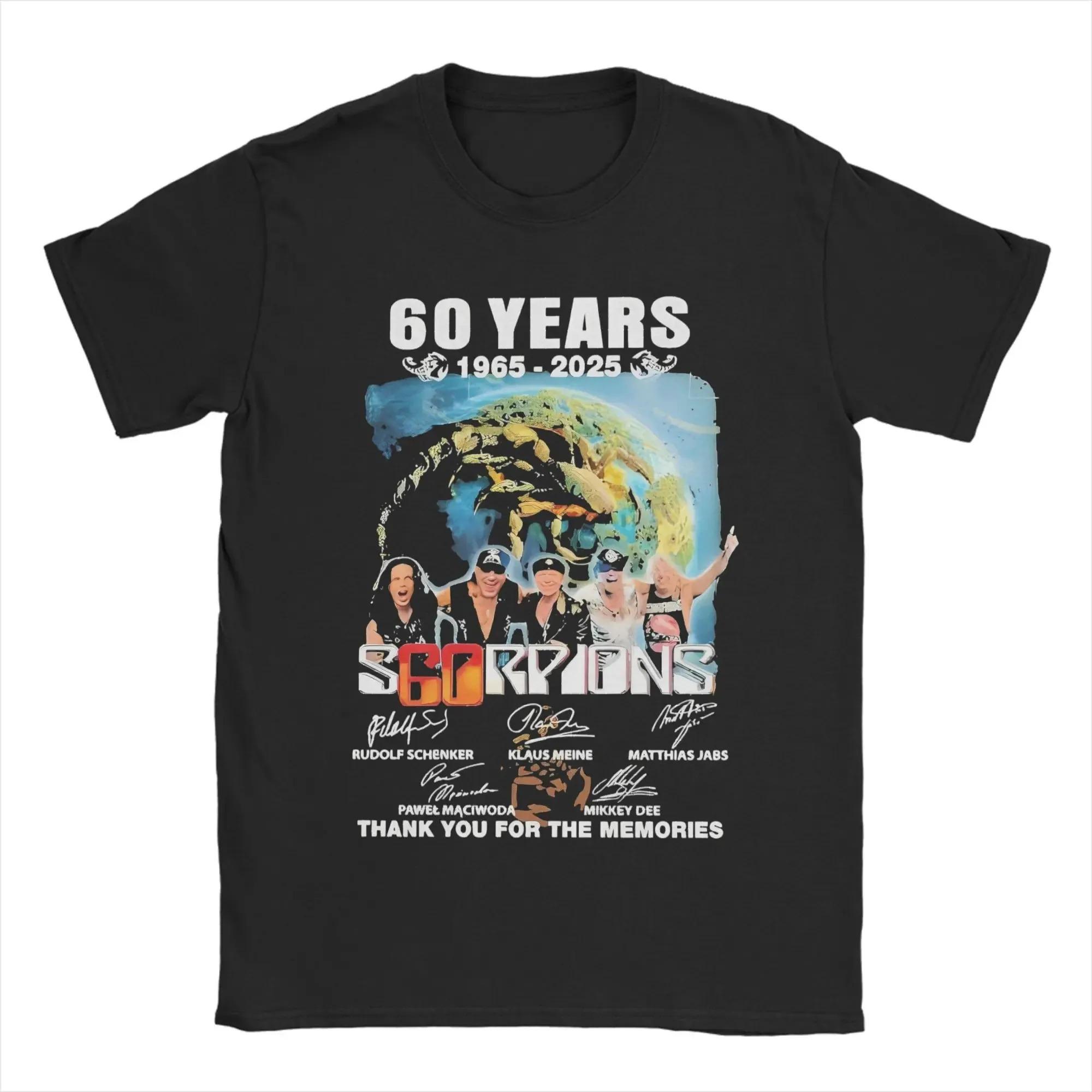

Scorpions Rock Anniversary Poster Graphic TShirt Street Harajuku Fashion 100 Cotton Unisex Loose Summer Casual Top Tshirts 4XL