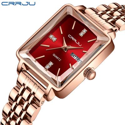 CRRJU nouveau bracelet en acier montre pour femme 5012 montre Simple affaires personnalité mode étanche populaire