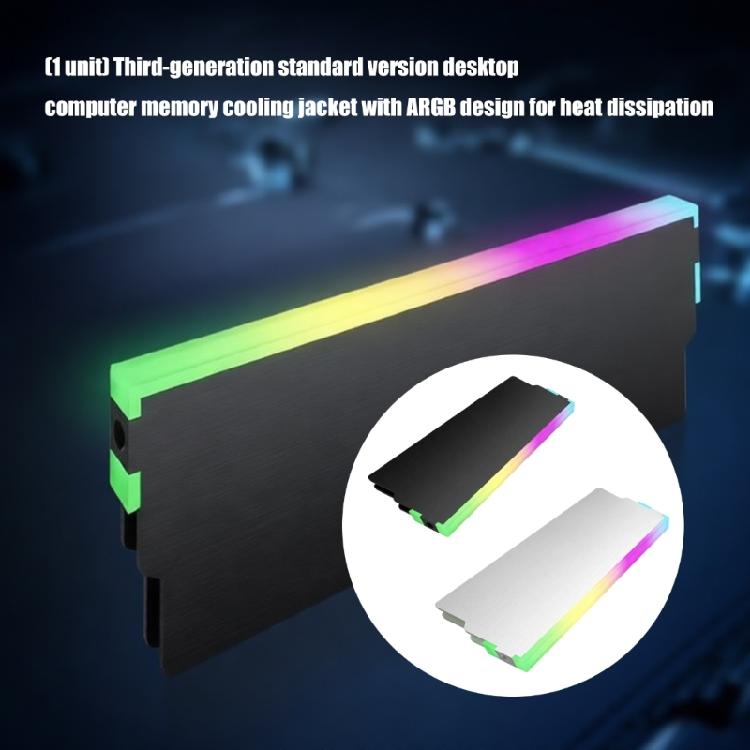 Metal Memory Heatsink for Desktop Computers Programmable ARGB Lights for Enhances Stability and Cooling Support