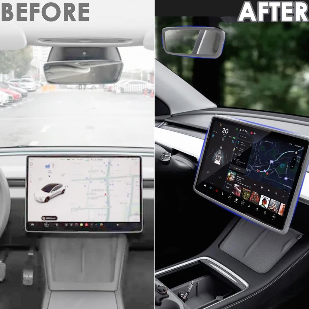 TSTESE 2pcs Protector Trim Frame for Tesla Model 3 Model Y (2019-2024) Screen Edge