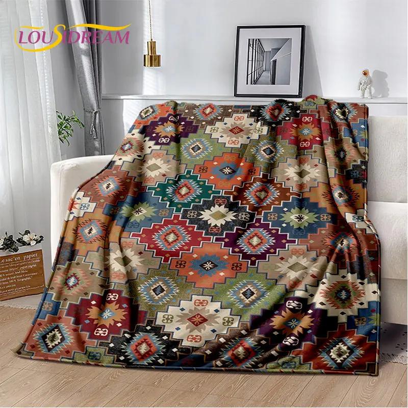 Bohemia Nordic Persia Series Soft Plush Blanket,Flannel Blanket Throw Blanket for Living Room Bedroom Bed Sofa Picnic Cover Kids