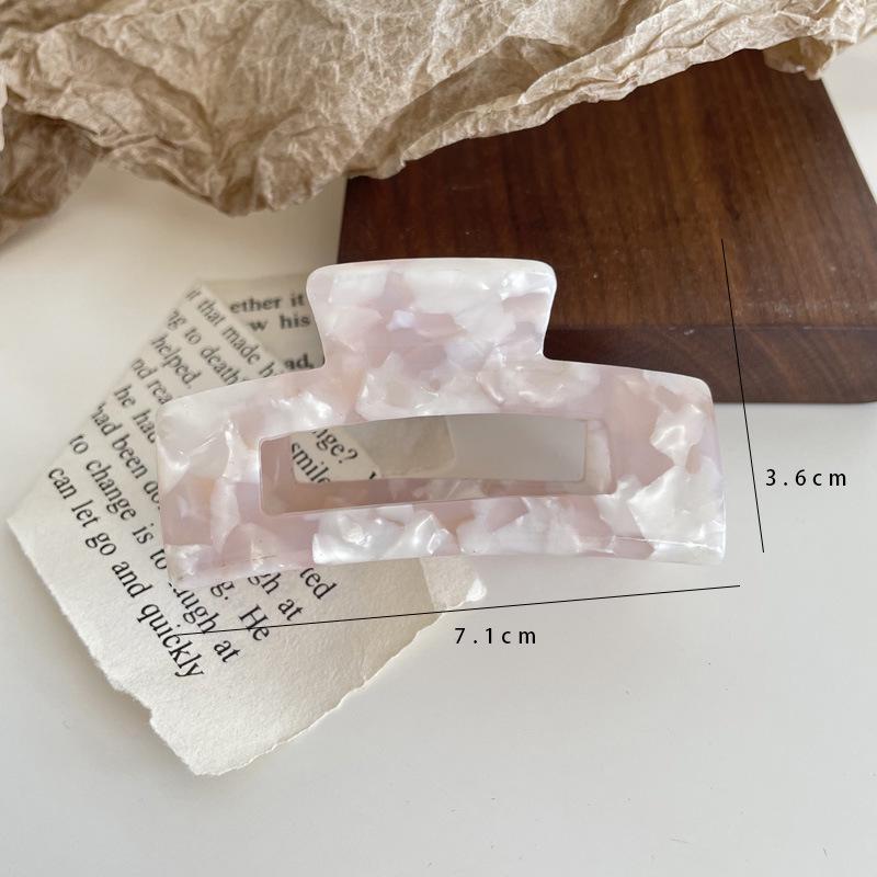 Korean Floral Acetate Medium Claw Clip - Versatile Hair Accessory