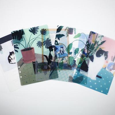 Transparent Paper Index Divider A5 A6 6 Holes For Binder Planner Notebook Stationery Notebook Paper Divider Accessories