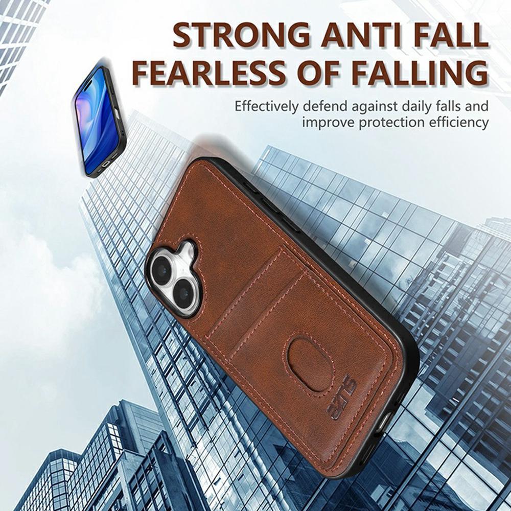AZNS K1 Series For iPhone 17 Case Calf Texture Anti-Drop PU+TPU Phone Cover