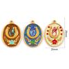 1 Piece 304 Stainless Steel Galaxy Charms Enamel Oval Horseshoe Pearlized 18K Gold Plated Pendants Necklace DIY 28mm X 20mm