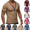 Herr Casual Underställ Sportkläder, Herr Färgblockerad Lågskuren V-ringad Kortärmad T-shirt Topp