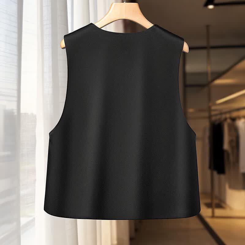 Women's Chinese Style Round Neck Embroidered Vest