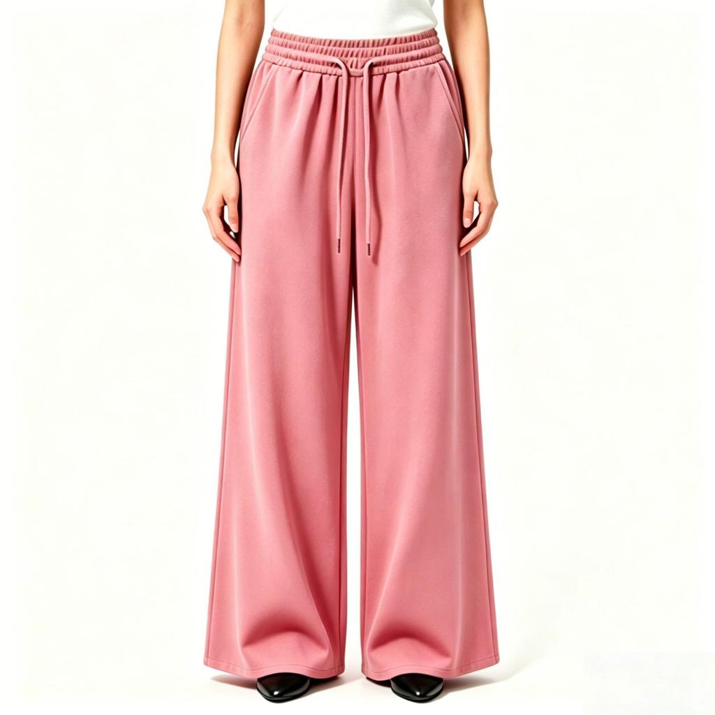 Fleece Women's Pants Solid Color Casual Versatile Wide-footed Pants Sweatpants Loose Outer Trousers