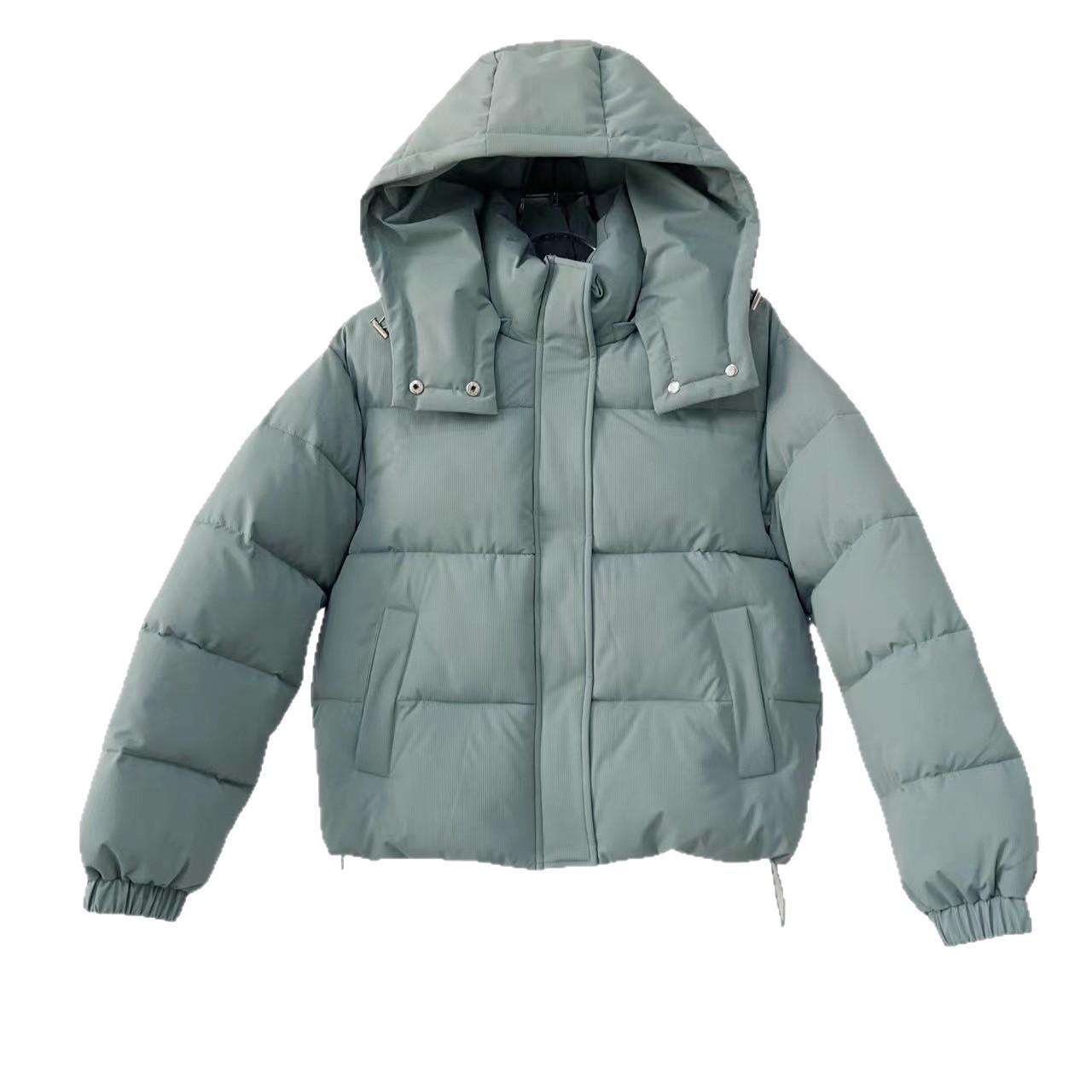 

Женская короткая хлопковая одежда, новые мелкие полоски, модная, зарубежная и стройнящая, хлопковая одежда с капюшоном, женские хлопковые куртки M