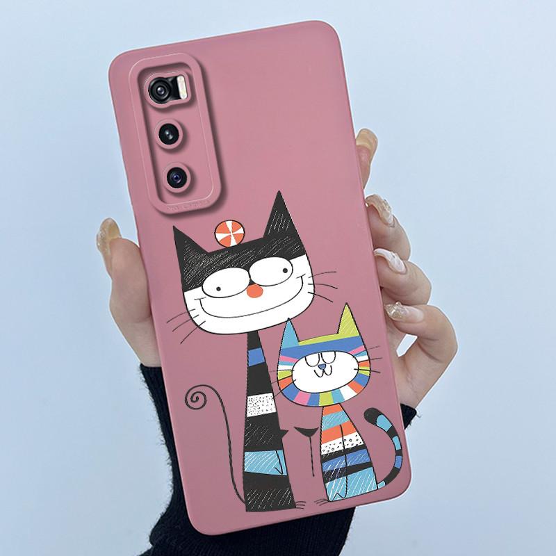For Vivo V20 SE / Vivo Y70 Cases V2022 V2023 Soft Silicone Phone Case Sweet Printing Cartoon Protective Shell Painted Back Cover
